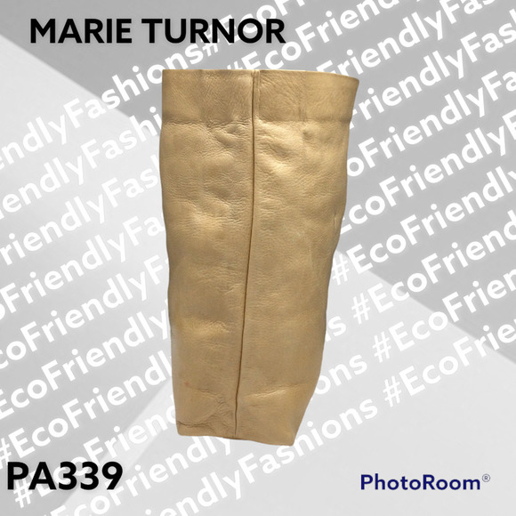 Marie Turnor THE DINNER — Camel with Gold Print Handbag - Picture 8 of 11